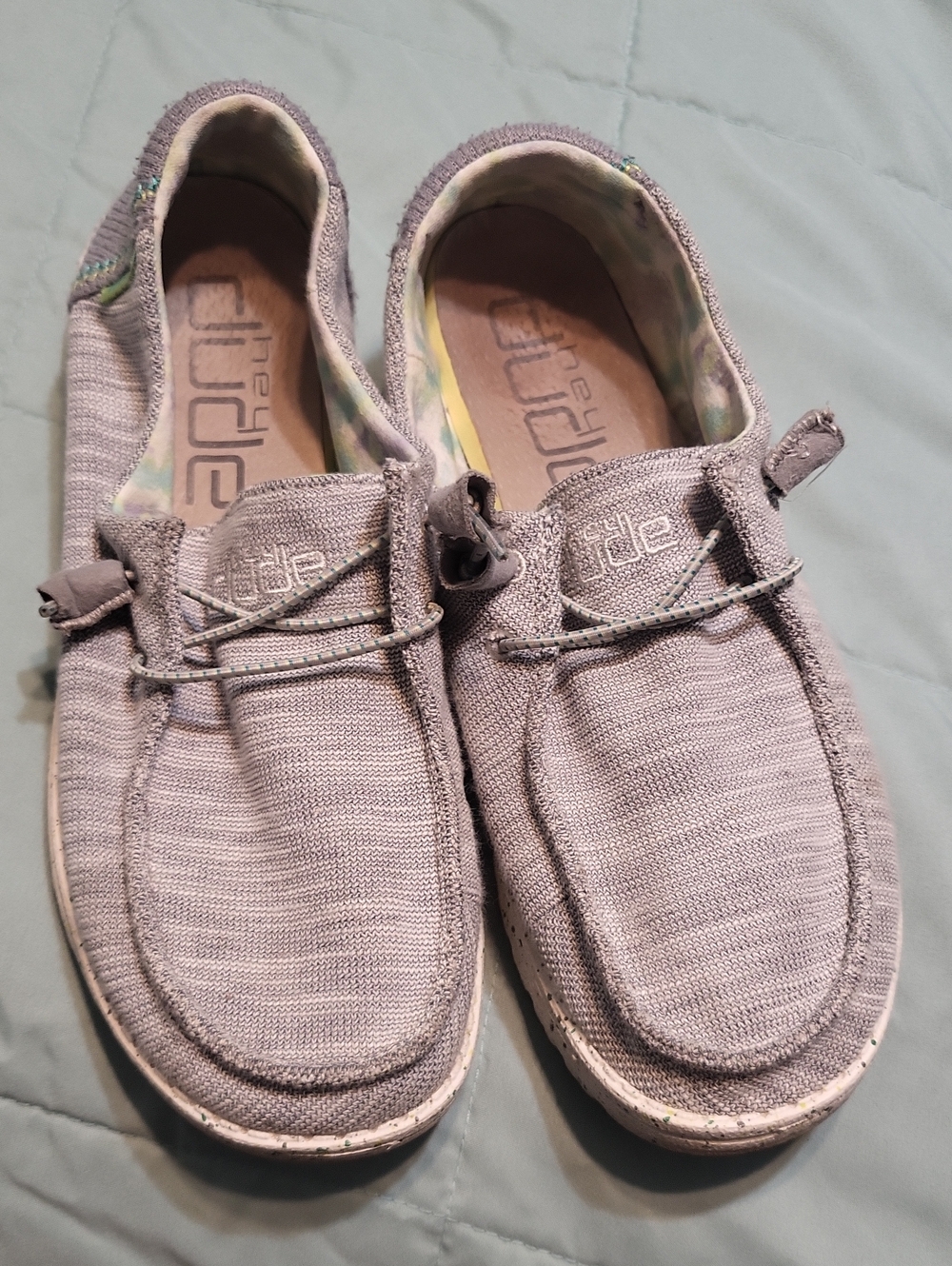 Womens Hey Dude Wendy Lightweight Slip-On Shoes - Light Gray